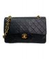 CHANEL（シャネル）の古着「ダブルフラップチェーンショルダーバッグ」｜ブラック