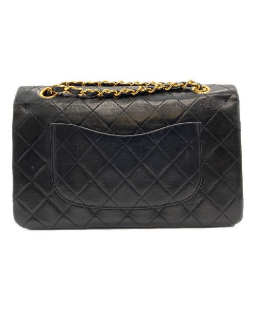 CHANEL（シャネル）CHANEL (シャネル) Wフラップチェーンショルダーバッグ ブラック サイズ:25の古着・服飾アイテム