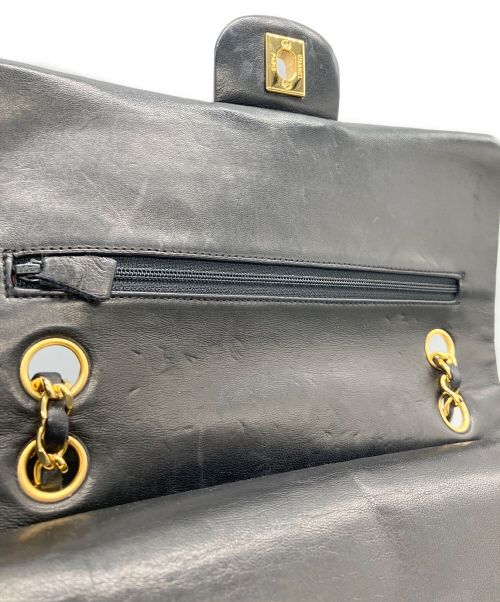CHANEL（シャネル）CHANEL (シャネル) Wフラップチェーンショルダーバッグ ブラック サイズ:25の古着・服飾アイテム