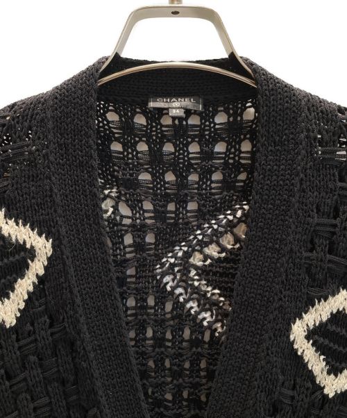 CHANEL（シャネル）CHANEL (シャネル) ココマークボタン ロングニットカーディガン ブラック サイズ:34の古着・服飾アイテム