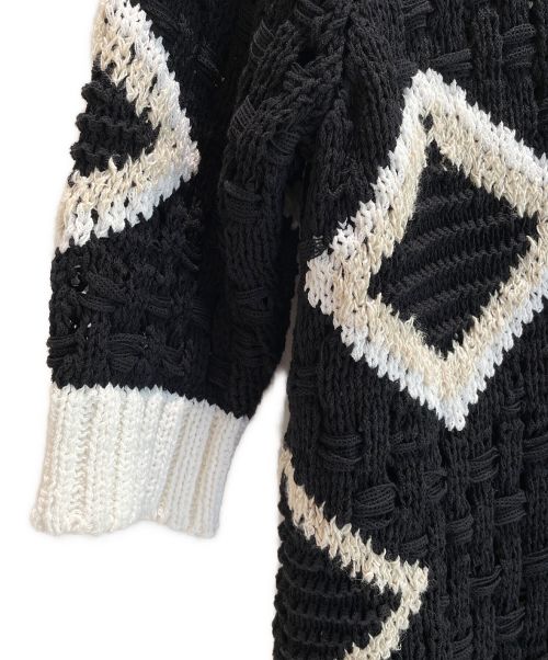 CHANEL（シャネル）CHANEL (シャネル) ココマークボタン ロングニットカーディガン ブラック サイズ:34の古着・服飾アイテム