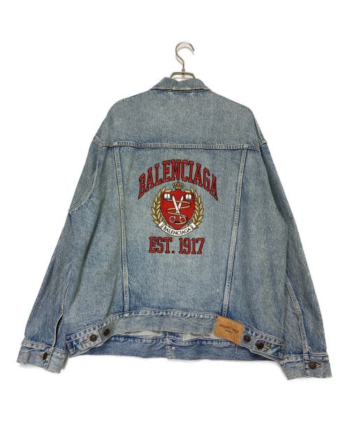 BALENCIAGA（バレンシアガ）BALENCIAGA (バレンシアガ) 刺繍デニムジャケット インディゴ サイズ:XSの古着・服飾アイテム