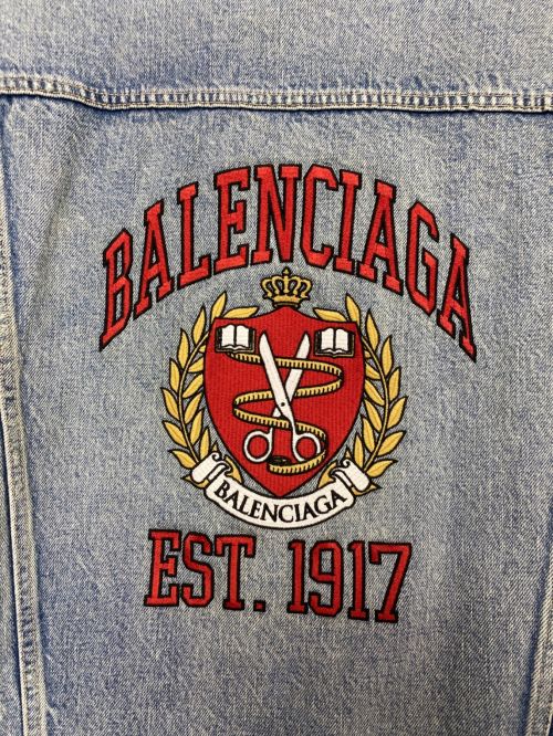 BALENCIAGA（バレンシアガ）BALENCIAGA (バレンシアガ) 刺繍デニムジャケット インディゴ サイズ:XSの古着・服飾アイテム