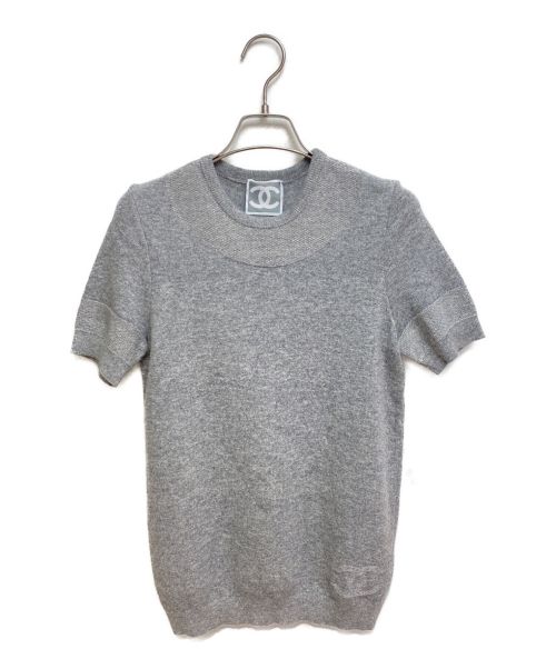 CHANEL（シャネル）CHANEL (シャネル) 半袖ニット グレー サイズ:36の古着・服飾アイテム
