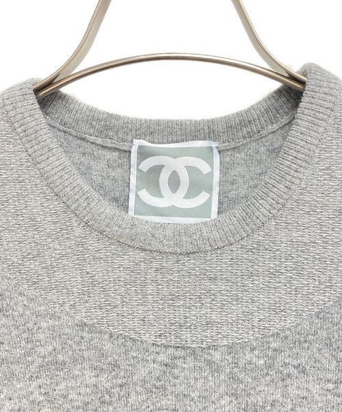 CHANEL（シャネル）CHANEL (シャネル) 半袖ニット グレー サイズ:36の古着・服飾アイテム
