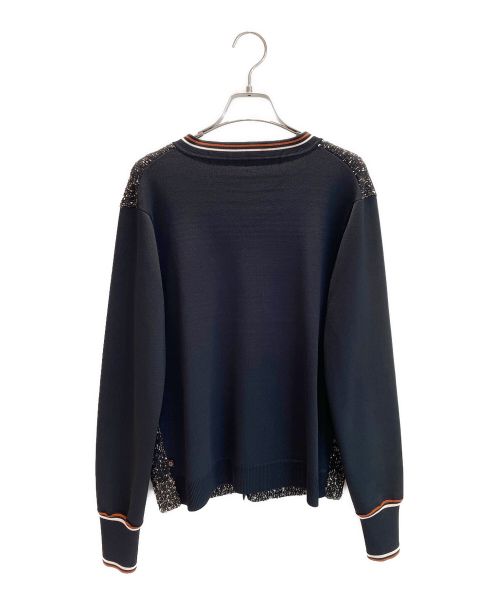 LOUIS VUITTON（ルイ ヴィトン）LOUIS VUITTON (ルイ ヴィトン) ツイード切替えカーディガン ブラック サイズ:Sの古着・服飾アイテム
