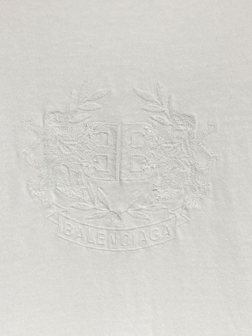 BALENCIAGA（バレンシアガ）BALENCIAGA (バレンシアガ) GITD LION'S LAUREL BOXY Tシャツ ホワイト サイズ:XSの古着・服飾アイテム