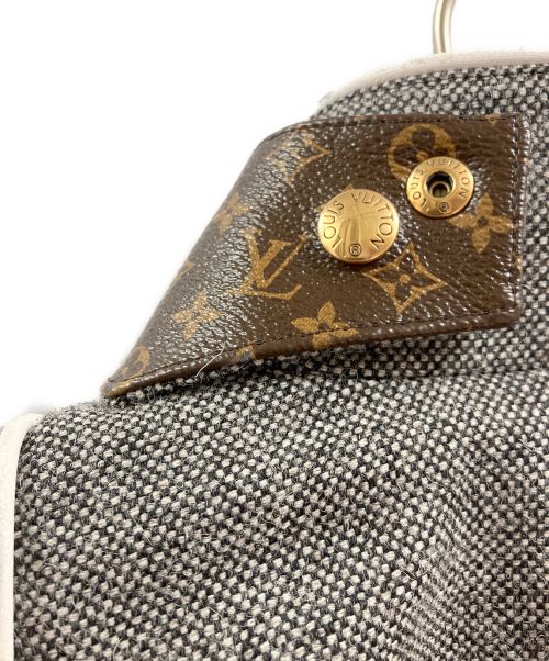 LOUIS VUITTON（ルイ ヴィトン）LOUIS VUITTON (ルイ ヴィトン) モノグラムレザー切替ブルゾン グレー サイズ:34の古着・服飾アイテム