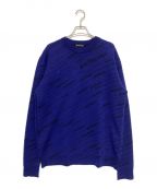 BALENCIAGAバレンシアガ）の古着「ALL OVER LOGO SWRATER」｜ブルー