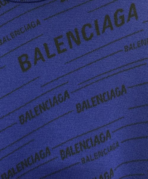 BALENCIAGA（バレンシアガ）BALENCIAGA (バレンシアガ) ALL OVER LOGO SWRATER ブルー サイズ:Sの古着・服飾アイテム