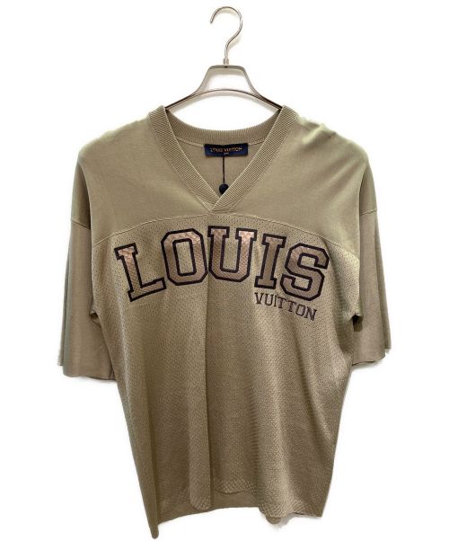 LOUIS VUITTON（ルイ ヴィトン）LOUIS VUITTON (ルイ ヴィトン) パイソンロゴメッシュ半袖Tシャツ ベージュ サイズ:Mの古着・服飾アイテム