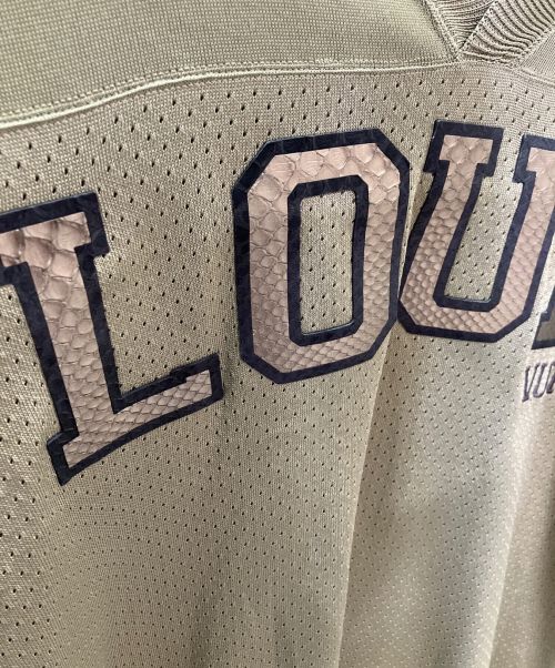 LOUIS VUITTON（ルイ ヴィトン）LOUIS VUITTON (ルイ ヴィトン) パイソンロゴメッシュ半袖Tシャツ ベージュ サイズ:Mの古着・服飾アイテム