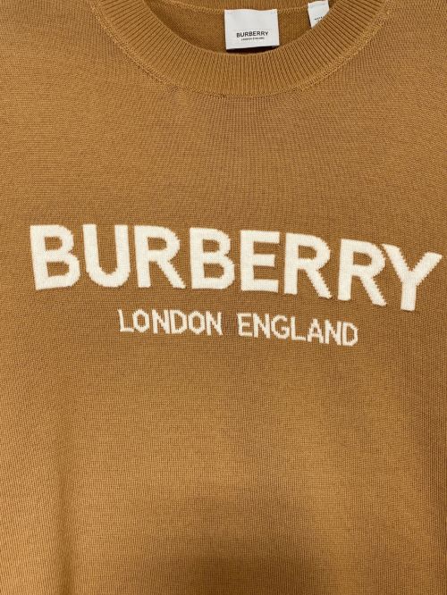 BURBERRY（バーバリー）BURBERRY (バーバリー) ロゴクルーネックニット ベージュ サイズ:Sの古着・服飾アイテム