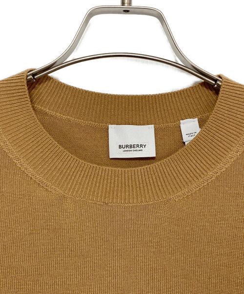 BURBERRY（バーバリー）BURBERRY (バーバリー) ロゴクルーネックニット ベージュ サイズ:Sの古着・服飾アイテム