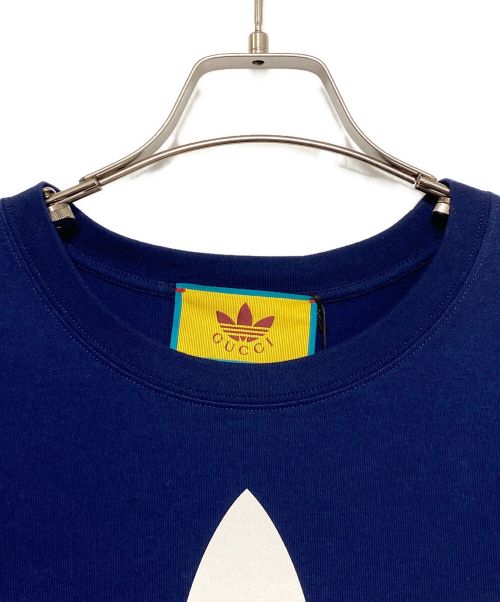 GUCCI（グッチ）GUCCI (グッチ) adidas (アディダス) プリントロゴTシャツ ネイビー サイズ:Mの古着・服飾アイテム