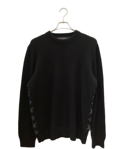 LOUIS VUITTON（ルイ ヴィトン）LOUIS VUITTON (ルイ ヴィトン) ロゴバックカシミヤニット ブラック サイズ:Mの古着・服飾アイテム