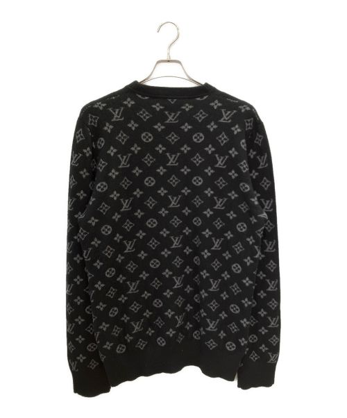 LOUIS VUITTON（ルイ ヴィトン）LOUIS VUITTON (ルイ ヴィトン) ロゴバックカシミヤニット ブラック サイズ:Mの古着・服飾アイテム