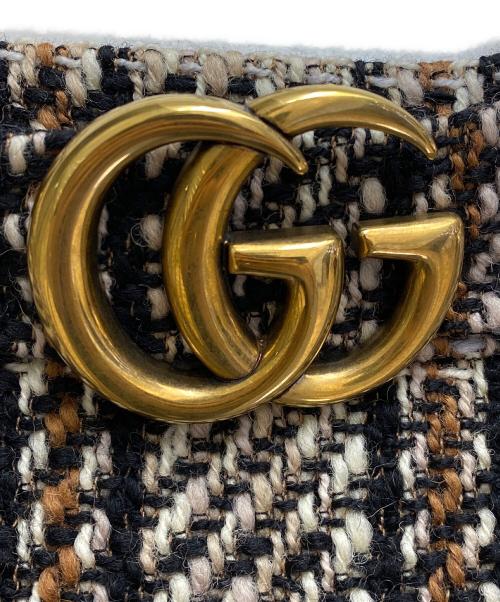 GUCCI（グッチ）GUCCI (グッチ) ロゴツイードスカート ブラウン サイズ:38の古着・服飾アイテム