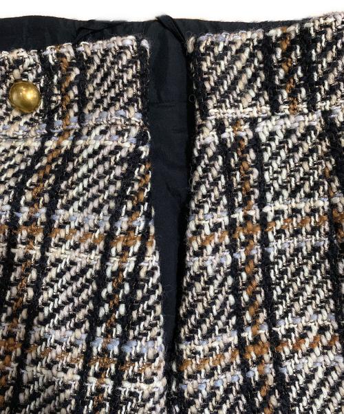 GUCCI（グッチ）GUCCI (グッチ) ロゴツイードスカート ブラウン サイズ:38の古着・服飾アイテム