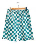 LOUIS VUITTONルイ ヴィトン）の古着「ダミエドローストリングショーツ」｜ブルー