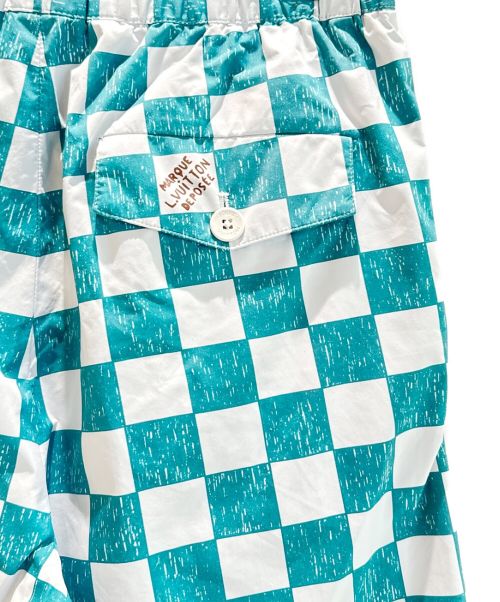LOUIS VUITTON（ルイ ヴィトン）LOUIS VUITTON (ルイ ヴィトン) ダミエドローストリングショーツ ブルー サイズ:40の古着・服飾アイテム