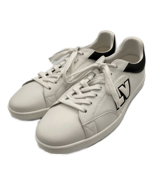 LOUIS VUITTON（ルイ ヴィトン）LOUIS VUITTON (ルイ ヴィトン) ロゴレザースニーカー ホワイト×ブラック サイズ:8 1/2の古着・服飾アイテム