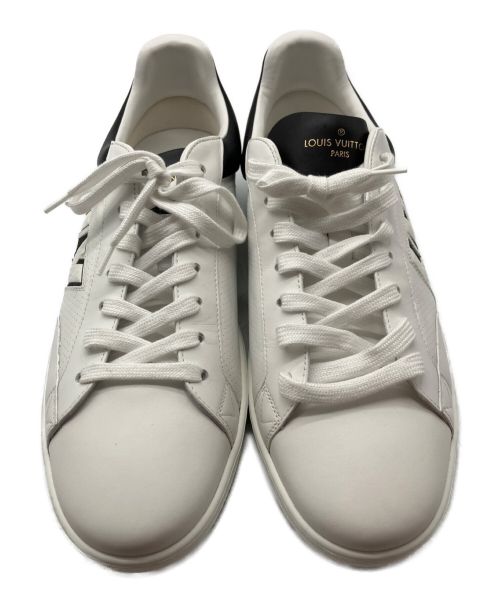 LOUIS VUITTON（ルイ ヴィトン）LOUIS VUITTON (ルイ ヴィトン) ロゴレザースニーカー ホワイト×ブラック サイズ:8 1/2の古着・服飾アイテム