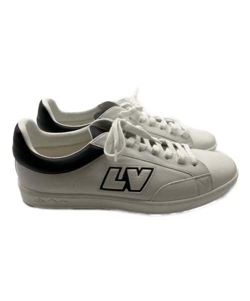 LOUIS VUITTON（ルイ ヴィトン）LOUIS VUITTON (ルイ ヴィトン) ロゴレザースニーカー ホワイト×ブラック サイズ:8 1/2の古着・服飾アイテム
