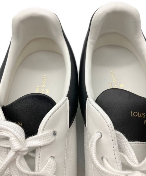 LOUIS VUITTON（ルイ ヴィトン）LOUIS VUITTON (ルイ ヴィトン) ロゴレザースニーカー ホワイト×ブラック サイズ:8 1/2の古着・服飾アイテム