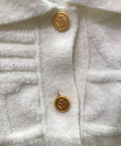 LOUIS VUITTON（ルイ ヴィトン）LOUIS VUITTON (ルイ ヴィトン) 3Dシグネーチャーニットポロシャツ ホワイト サイズ:Sの古着・服飾アイテム