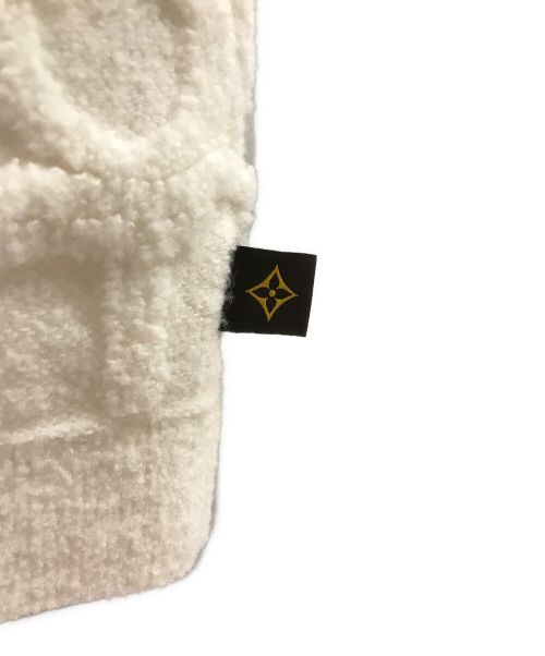 LOUIS VUITTON（ルイ ヴィトン）LOUIS VUITTON (ルイ ヴィトン) 3Dシグネーチャーニットポロシャツ ホワイト サイズ:Sの古着・服飾アイテム
