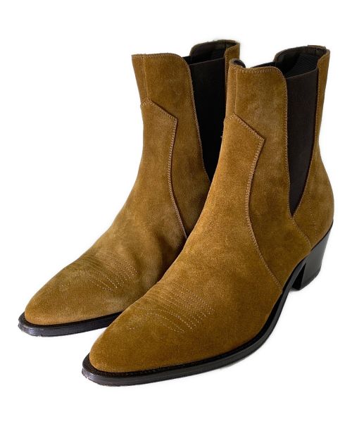 CELINE（セリーヌ）CELINE (セリーヌ) サイドゴアスウェードブーツ ブラウン サイズ:39の古着・服飾アイテム