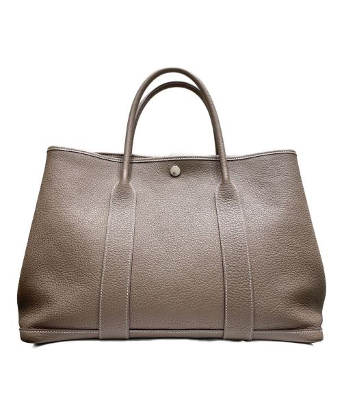 HERMES（エルメス）HERMES (エルメス) ガーデンパーティー PM/シルバー金具/ネゴンダ/エトゥープ/C刻印 エトゥープ サイズ:PMの古着・服飾アイテム
