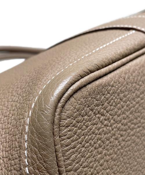 HERMES（エルメス）HERMES (エルメス) ガーデンパーティー PM/シルバー金具/ネゴンダ/エトゥープ/C刻印 エトゥープ サイズ:PMの古着・服飾アイテム