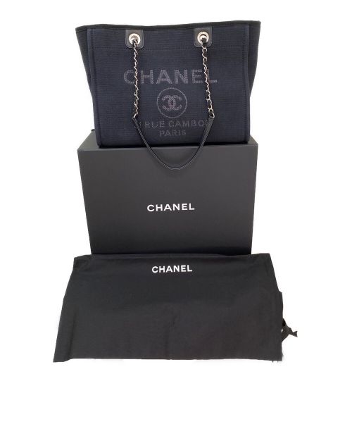 CHANEL（シャネル）CHANEL (シャネル) ドーヴィルMM ダークネイビー サイズ:MMの古着・服飾アイテム