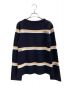 LOUIS VUITTON (ルイ ヴィトン) ロゴボーダーニットトップス ネイビー×ベージュ サイズ:L：99800円