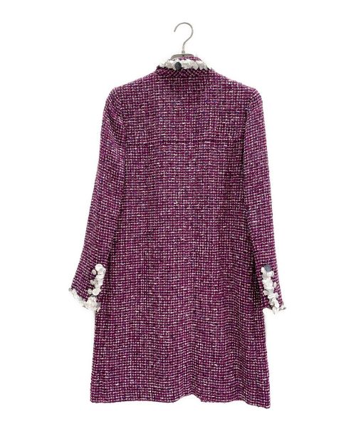 CHANEL（シャネル）CHANEL (シャネル) ツイードコート パープル サイズ:38の古着・服飾アイテム