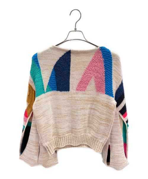 CHANEL（シャネル）CHANEL (シャネル) クレイジーパターンボートネックニット マルチカラー サイズ:34の古着・服飾アイテム