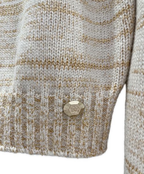 CHANEL（シャネル）CHANEL (シャネル) クレイジーパターンボートネックニット マルチカラー サイズ:34の古着・服飾アイテム