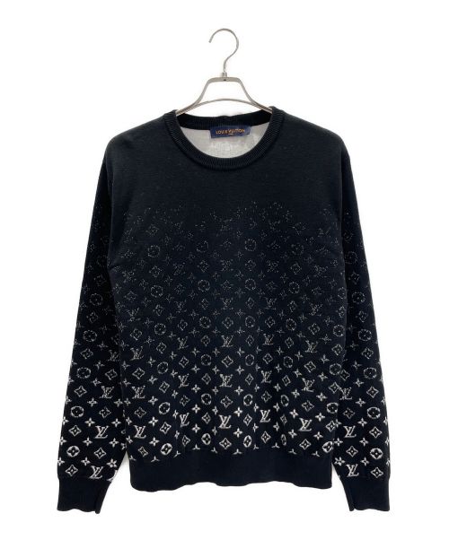 LOUIS VUITTON（ルイ ヴィトン）LOUIS VUITTON (ルイ ヴィトン) グラデーションモノグラムニット ブラック サイズ:Lの古着・服飾アイテム