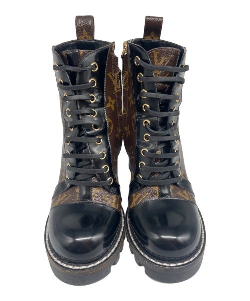LOUIS VUITTON（ルイ ヴィトン）LOUIS VUITTON (ルイ ヴィトン) スタートレイルライン モノグラムアンクルブーツ ブラウン サイズ:36 1/2の古着・服飾アイテム