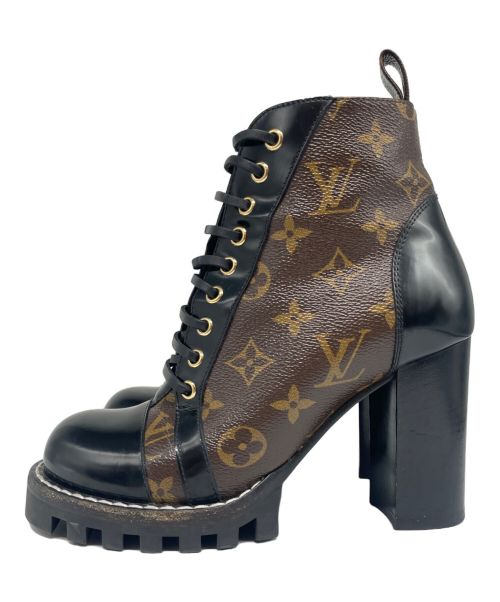 LOUIS VUITTON（ルイ ヴィトン）LOUIS VUITTON (ルイ ヴィトン) スタートレイルライン モノグラムアンクルブーツ ブラウン サイズ:36 1/2の古着・服飾アイテム