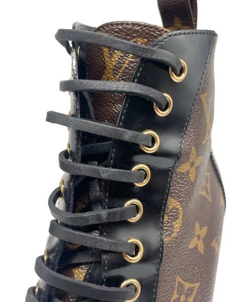 LOUIS VUITTON（ルイ ヴィトン）LOUIS VUITTON (ルイ ヴィトン) スタートレイルライン モノグラムアンクルブーツ ブラウン サイズ:36 1/2の古着・服飾アイテム