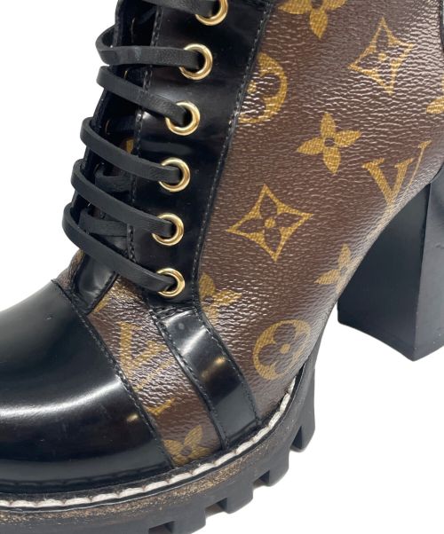 LOUIS VUITTON（ルイ ヴィトン）LOUIS VUITTON (ルイ ヴィトン) スタートレイルライン モノグラムアンクルブーツ ブラウン サイズ:36 1/2の古着・服飾アイテム