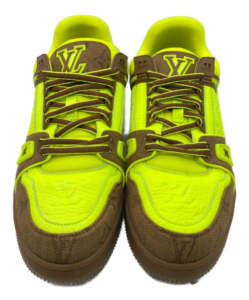 LOUIS VUITTON（ルイ ヴィトン）LOUIS VUITTON (ルイ ヴィトン) LV トレイナー スニーカー ブラウン×イエロー サイズ:7の古着・服飾アイテム