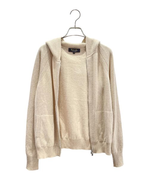LORO PIANA（ロロピアーナ）LORO PIANA (ロロピアーナ) ジップニットパーカー ベージュ サイズ:38の古着・服飾アイテム