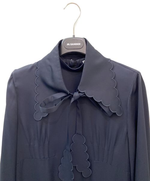 JIL SANDER（ジルサンダー）JIL SANDER (ジルサンダー) ブラウスワンピース ネイビー サイズ:32の古着・服飾アイテム