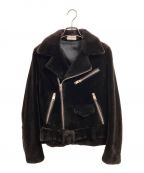 BALENCIAGAバレンシアガ）の古着「シェアードミンク ライダースジャケット」｜ブラウン