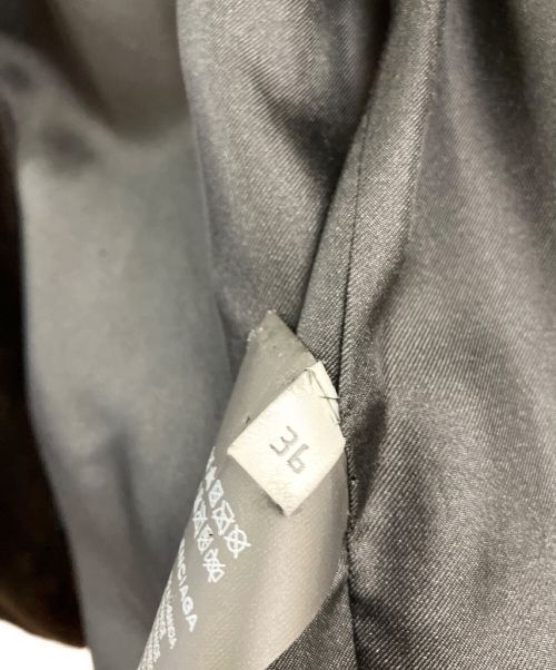 BALENCIAGA（バレンシアガ）BALENCIAGA (バレンシアガ) シェアードミンク ライダースジャケット ブラウン サイズ:36の古着・服飾アイテム