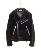 BALENCIAGAバレンシアガ）の古着「シェアードミンク ライダースジャケット」｜ブラウン